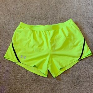 Under Armour neon yellow shorts size Large
